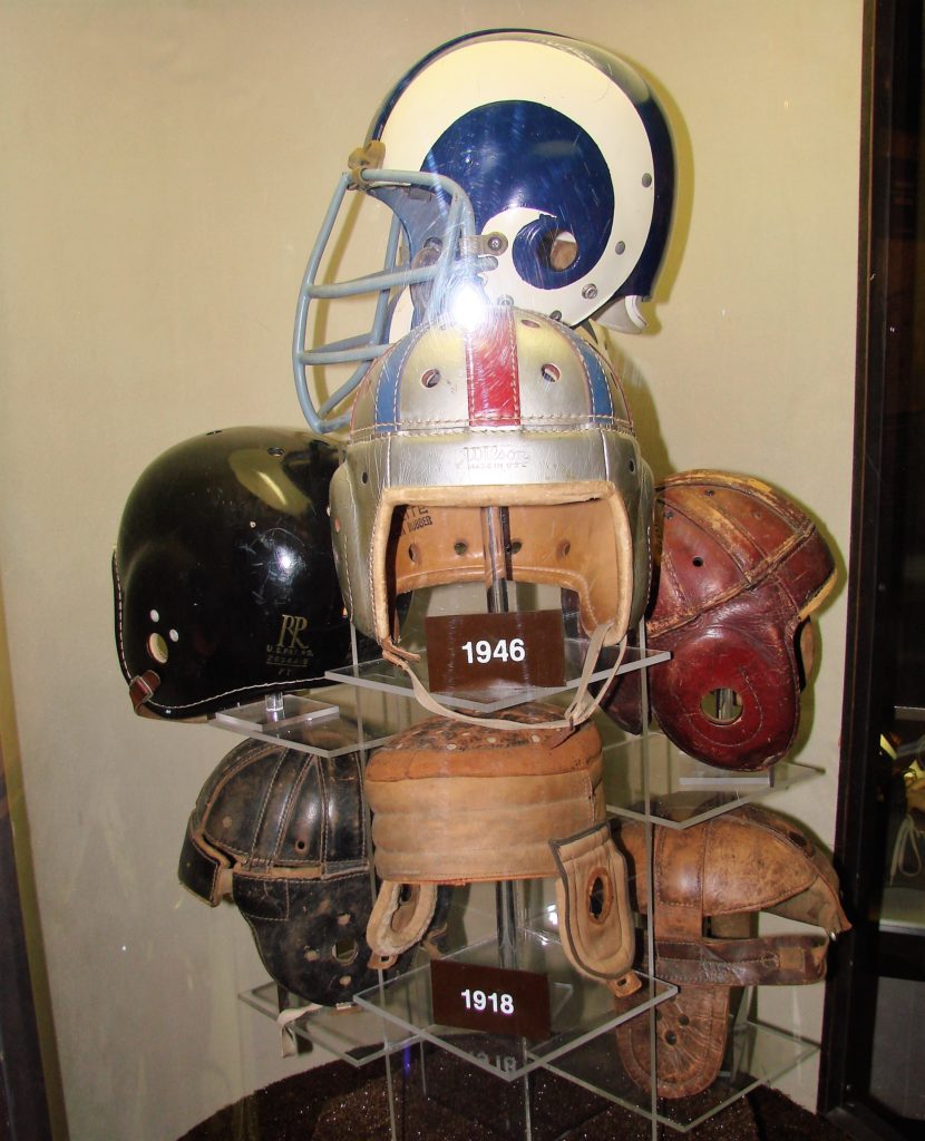 A Small Gallery of Vintage Football Helmets from the PRO Football HOF