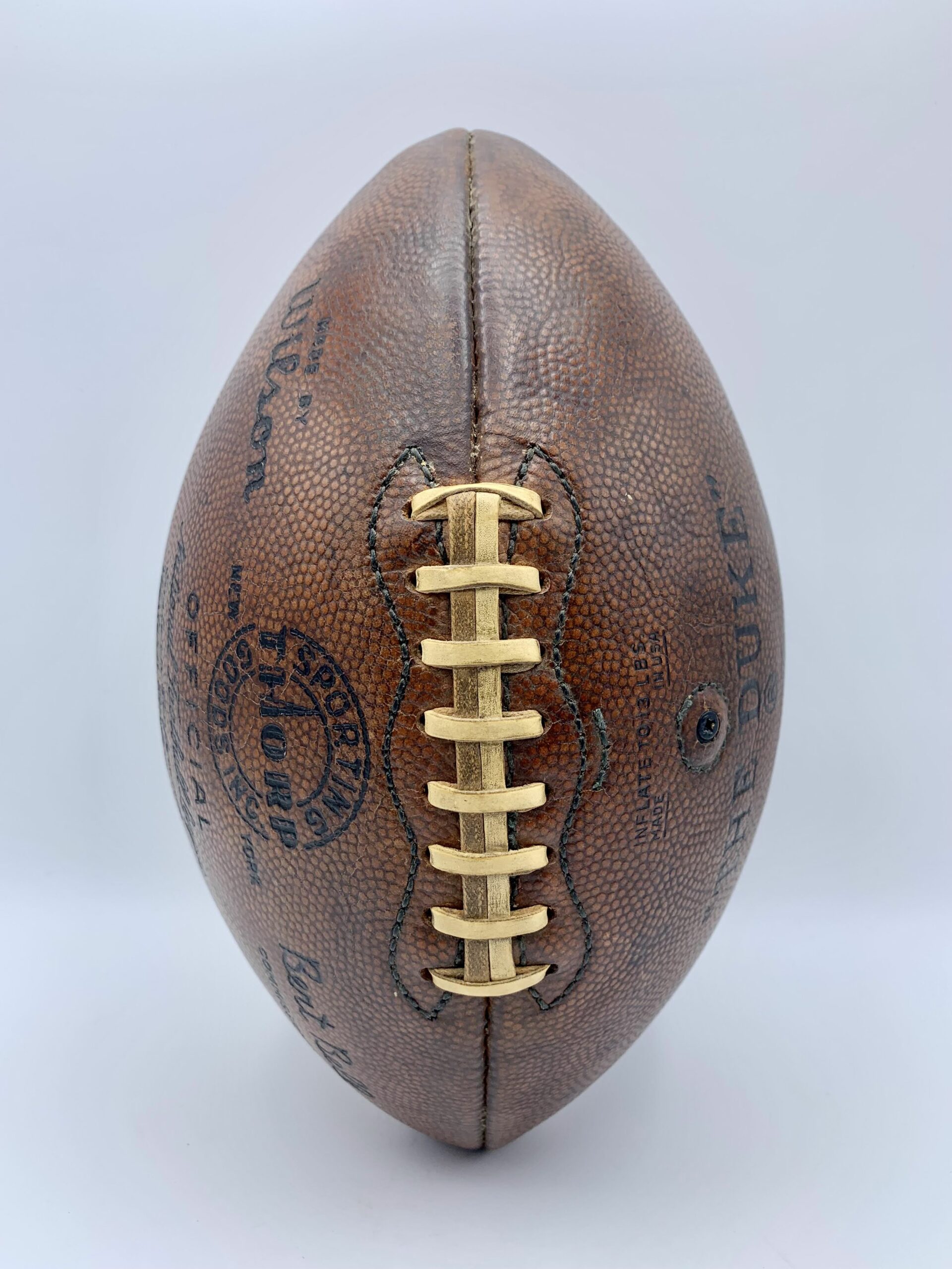 Thorp Sporting Goods – NFL Vintage Football – Bert Bell – White Leather –  1950's - Finding Nostalgia